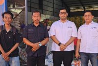 Calon Ketua Umum Kamar Dagang dan Industri (KADIN) Provinsi Gorontalo, Fauzan Fadel (ketiga dari kiri0, ingatkan pemerintah untuk kolaborasi bukan monopoli ekspor. (dok. Istimewa)