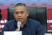 Direktur Reserse Kriminal Khusus Polda Banten, Kombes Pol. Yudhis Wibisana menyampaikan keterangan terkait perkembangan kasus dugaan korupsi proyek akses Pelabuhan Warnasari.