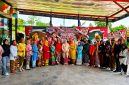 Para peserta dan pengurus Srikandi Laskar Merah Putih (LMP) Markas Daerah Provinsi Banten berfoto bersama usai peringatan Hari Kartini 2026 di Tangerang Kota, Rabu (29/4/2026).
