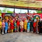 Para peserta dan pengurus Srikandi Laskar Merah Putih (LMP) Markas Daerah Provinsi Banten berfoto bersama usai peringatan Hari Kartini 2026 di Tangerang Kota, Rabu (29/4/2026).