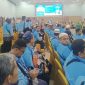 Suasana calon jamaah haji Kloter 26 Embarkasi Pondok Gede saat mengikuti proses pemeriksaan dan persiapan keberangkatan di Asrama Haji Pondok Gede.
