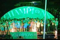 Euforia pemain Marsela Langa usai menjadi juara 1 juara Bowali Cup 1. (Foto: Elfrat Frans Dhena)