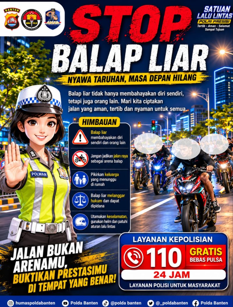 Himbauan Polda Banten terhadap Balapan Liar