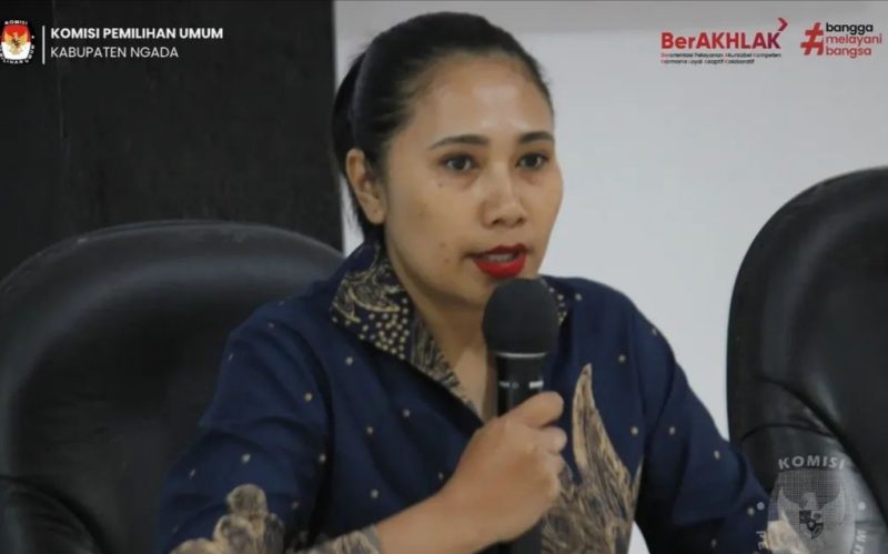 Ketua KPUD Ngada, Stevania Octaviana Meo. (Foto: Istimewa)
