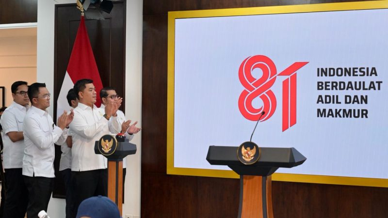 Pemerintah secara resmi meluncurkan logo dan identitas visual peringatan HUT ke-81 Kemerdekaan RI di Kompleks Istana Kepresidenan, Jakarta, pada Senin, 29 Juni 2026. (Foto: BPMI Setpres)
