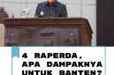 Gubernur Banten Andra Soni menyampaikan pandangannya mengenai empat Raperda inisiatif DPRD Provinsi Banten dalam Rapat Paripurna di Serang, Selasa (11/08/2026).
