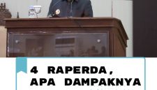 Gubernur Banten Andra Soni menyampaikan pandangannya mengenai empat Raperda inisiatif DPRD Provinsi Banten dalam Rapat Paripurna di Serang, Selasa (11/08/2026).