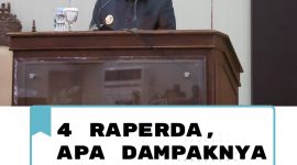 Gubernur Banten Andra Soni menyampaikan pandangannya mengenai empat Raperda inisiatif DPRD Provinsi Banten dalam Rapat Paripurna di Serang, Selasa (11/08/2026).