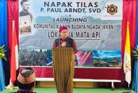 Asisten 2 Setda Ngada, Nicolaus Noywuli Mewakili Bupati Ngada saat Launching Loka Tua Mata Api. (Foto: Humas Prokopim Ngada).