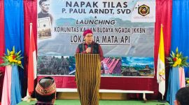 Asisten 2 Setda Ngada, Nicolaus Noywuli Mewakili Bupati Ngada saat Launching Loka Tua Mata Api. (Foto: Humas Prokopim Ngada).