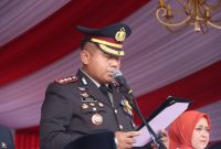 Kapolresta Tangerang Kombes Pol Andi Muhammad Indra Waspada Amirullah mengikuti jalannya Upacara Peringatan HUT ke-81 Kemerdekaan RI tingkat Kabupaten Tangerang di Lapangan Arya Yudhanegara, Puspemkab Tangerang. (Dok. HUMAS POLRESTA TANGERANG).