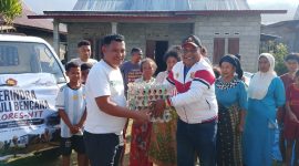 Karel Maku Turun Langsung Salurkan Bantuan Gempa, Warga Nirmala dan Takatunga Terima Kepedulian Gerindra.