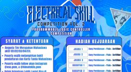 Acara Electrical Skill Competition Vol. 2 PNM Buka Kompetisi PLC untuk Mahasiswa.