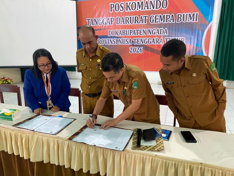 Pemkab Ngada dan BNI Teken PKS, Tata Kelola Dana Penanganan Gempa Flores Diperkuat. (Foto: Humas Prokopim Ngada)