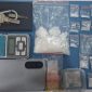 Barang bukti kasus narkotika jenis sabu yang diamankan Ditresnarkoba Polda Banten, berupa paket sabu, timbangan digital, telepon seluler, plastik klip, dan kunci kendaraan.