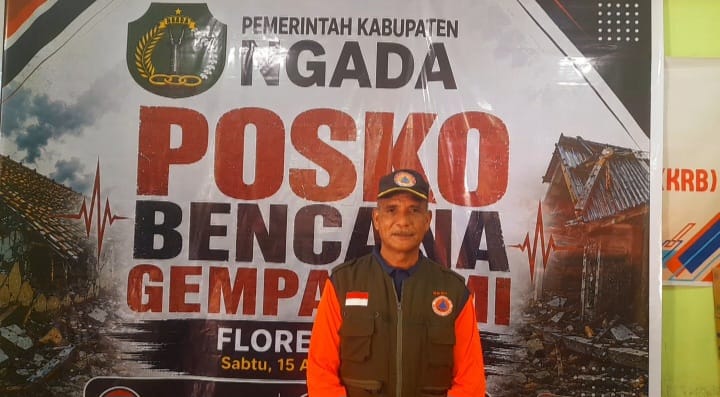 Kepala Pelaksana BPBD Kabupaten Ngad, Emanuel Kora. (Foto: Elfrat Frans Dhena)