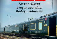 Nusantara Explorer hadir sebagai kereta wisata yang memadukan kenyamanan perjalanan dengan kekayaan budaya Indonesia. Kereta ini menghadirkan pengalaman perjalanan melalui fasilitas seperti kabin tidur, Grand Restaurant, lounge, hingga jendela panorama. Dok KAI