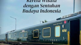 Nusantara Explorer hadir sebagai kereta wisata yang memadukan kenyamanan perjalanan dengan kekayaan budaya Indonesia. Kereta ini menghadirkan pengalaman perjalanan melalui fasilitas seperti kabin tidur, Grand Restaurant, lounge, hingga jendela panorama. Dok KAI