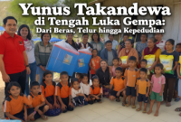 Yunus Takandewa di Tengah Luka Gempa: Dari Beras, Telur hingga Kepedulian. (Foto: Elfrat Frans Dhena)