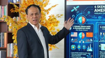 Mahfuz Sidik, Sekretaris Jenderal Partai Gelombang Rakyat (Gelora) Indonesia, memaparkan analisis mengenai skenario persaingan geopolitik Amerika Serikat dan Tiongkok.