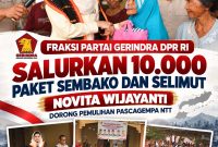 Gerindra DPR RI Gerak Cepat, Salurkan 10.000 Paket Sembako dan Selimut untuk Warga Terdampak Gempa NTT. (Foto: Istimewa)
