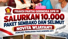 Gerindra DPR RI Gerak Cepat, Salurkan 10.000 Paket Sembako dan Selimut untuk Warga Terdampak Gempa NTT. (Foto: Istimewa)