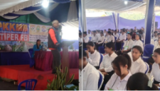 Direktur BNPB RI Bambang Suryanto Memberikan Materi Terkait Tanggap Darurat Bencana kepada Ratusan Mahasiswa Baru STIPER FB. (Foto: Elfrat Frans Dhena)
