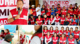 PMI All Out 3 Bulan, Bupati Ngada Minta Kesehatan Korban dan Sekolah Terdampak Gempa Jadi Prioritas. (Foto: Elfrat Frans Dhena)