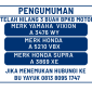pengumuman kehilangan BPKB Motor.
