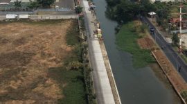 Foto udara kondisi perbaikan Jalan Bayur Sangego, Kecamatan Periuk, Kota Tangerang, Provinsi Banten, Selasa (15/9/26). (Sumber : Dinas Kominfo Kota Tangerang) (NOVAN NANDA AJITA)