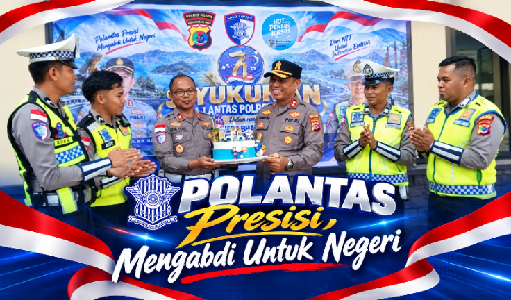 Polres Ngada Gelar Syukuran HUT Polantas ke-71. (Foto: Elfrat Frans Dhena)