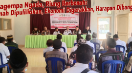 Pascagempa Ngada, Riung Berbenah: Rumah Dipulihkan, Ekonomi Digerakkan, Harapan Dibangun. (Foto: Elfrat Frans Dhena)
