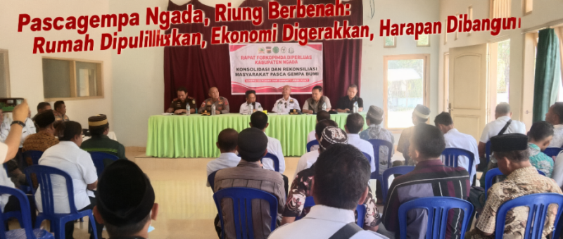 Pascagempa Ngada, Riung Berbenah: Rumah Dipulihkan, Ekonomi Digerakkan, Harapan Dibangun. (Foto: Elfrat Frans Dhena)