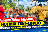 Puluhan Tahun Menanti, Hotmix Teni–Lopijo Hadirkan Harapan Baru bagi Warga Heawea. (Foto: Humas Prokopimda Ngada).