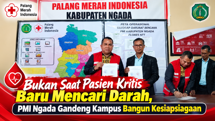 Bukan Saat Pasien Kritis Baru Mencari Darah, PMI Ngada Gandeng Kampus Bangun Kesiapsiagaan. (Foto: Elfrat Frans Dhena)