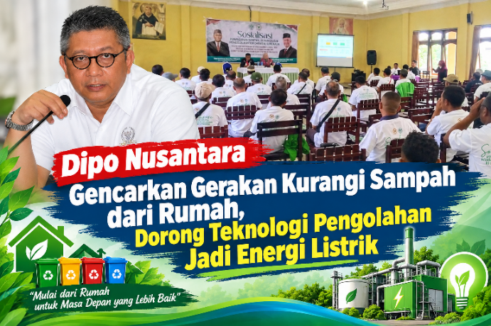 Dipo Nusantara Gencarkan Gerakan Kurangi Sampah dari Rumah, Dorong Teknologi Pengolahan Jadi Energi Listrik. (Elfrat Frans Dhena)